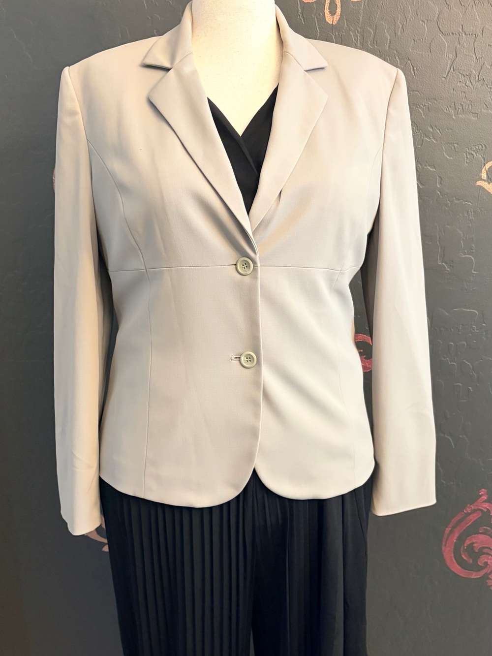 Women's Tailored Light Gray Blazer Jacket